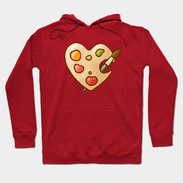 Heart Art Palette Hoodie by Tania Tania